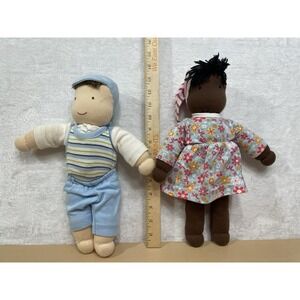 Under the Nile Organic Cotton Soft Doll Lot Boy & Girl 12" Plush Ragdolls